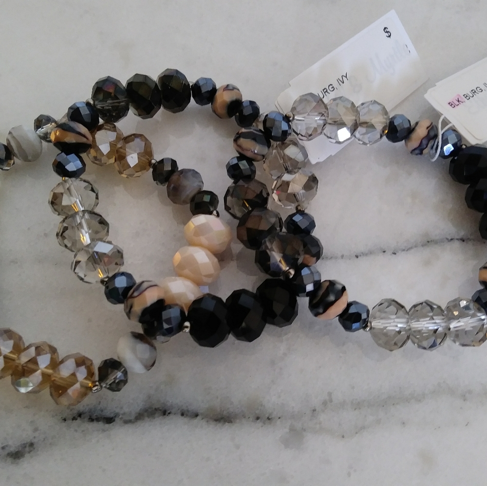 Ethyl & Myrtle Set of 3 Beaded Bracelets NWT